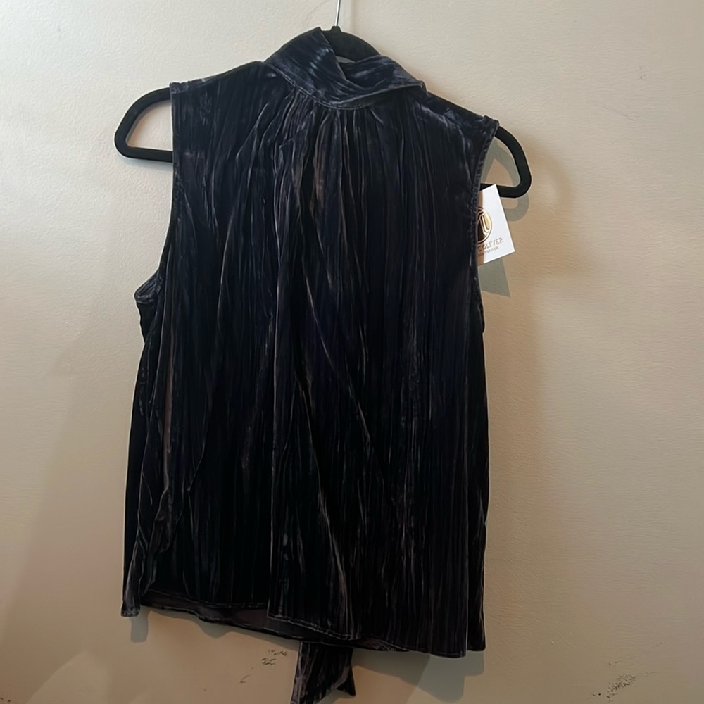 Gorgeous, dark blue velvet top